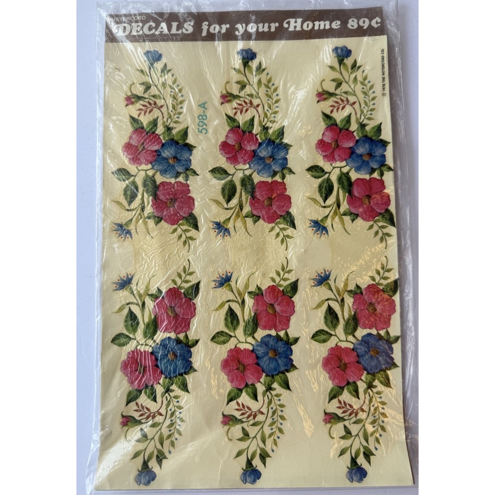 Vintage MEYERCORD Flower‎ Decals NOS 598-A